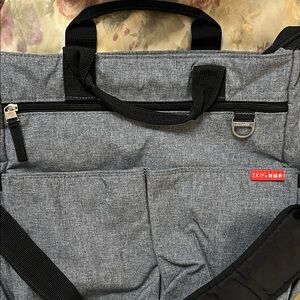 Skip Hop Charcoal Messenger Bag